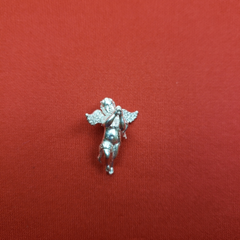 925 sterling silver‎ womens jewelry Angel pendant charm with Cubic Zircon